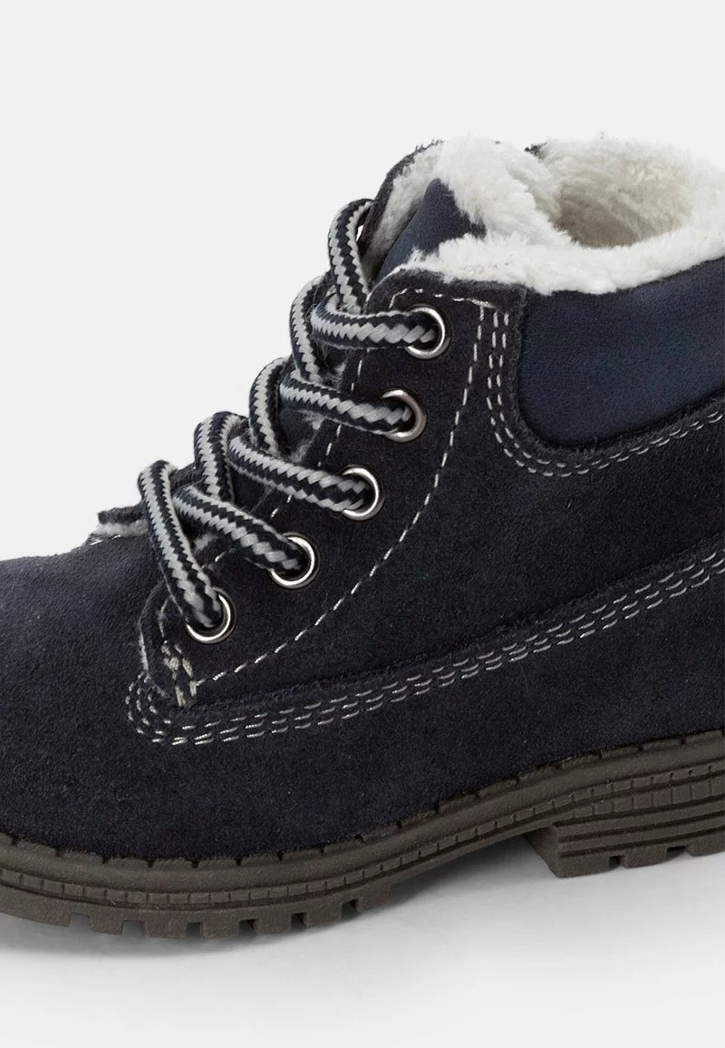 Friboo LEATHER BOOTIES - Schnürstiefelette - Dark Blue, Kinder – Bild 6