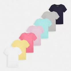 Friboo GIRL BASIC TEE 7 PACK - T-Shirt Basic - Multi Coloured /dark Blue /grey, Kinder