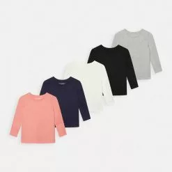 Friboo GIRLS TEE 5 PACK - Langarmshirt - White/ Grey/pink, Kinder